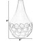Uniquewise Teardrop Shape Table Flower Vase with Black Honeycomb Design for Dining Table, Living Room QI004249 - alternate 2